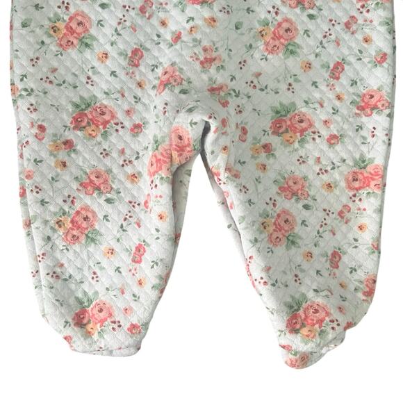 Laura Ashley | Baby Girls Pink & White Floral Print Sleeper | Size 0-3 Mos - Picture 9 of 9